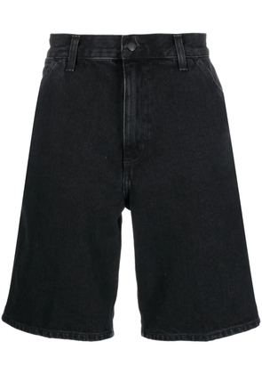 Carhartt WIP logo-patch denim cargo shorts - Black