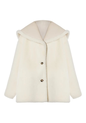 Alberta Ferretti reversible button-fastening coat - White