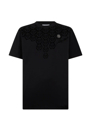 Philipp Plein monogram round-neck T-shirt - Black