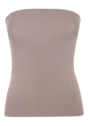 ENTIRE STUDIOS ribbed-knit strapless top - Neutrals