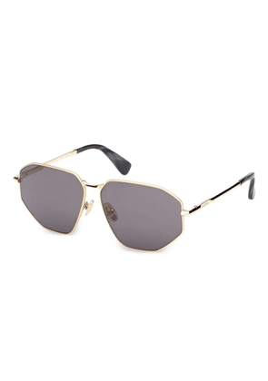 Max Mara Eyewear geometric-frame sunglasses - Gold