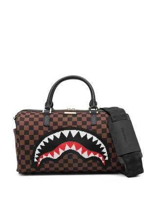 Sprayground checkerboard-pattern tote bag - Brown