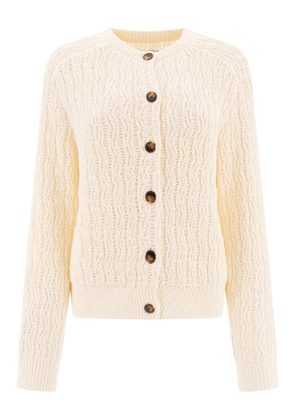 Loulou Sean textured button cardigan - Neutrals