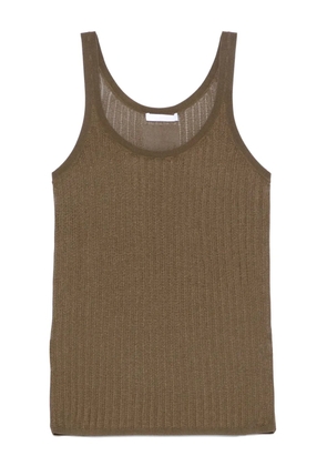 Helmut Lang pointelle ribbed tank top - Green
