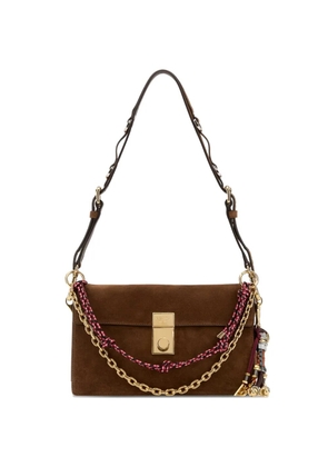 Prada tassel-detail suede shoulder bag - Brown