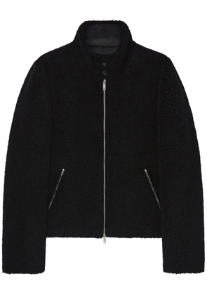 Courrèges fleece bomber jacket - Black