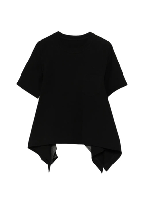 sacai chest-pocket asymmetric T-shirt - Black