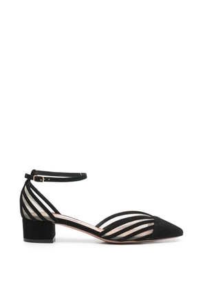 Aquazzura Alana striped pumps - Black