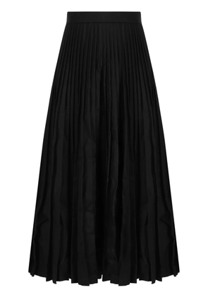 Balenciaga creased wool pleated skirt - Black
