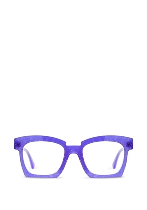 Kuboraum textured square-frame glasses - Purple