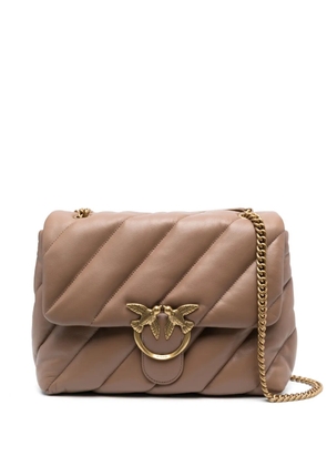 PINKO Love Big Puff leather shoulder bag - Neutrals