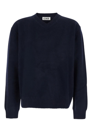 COOR V-neck ribbed sweater - Blue