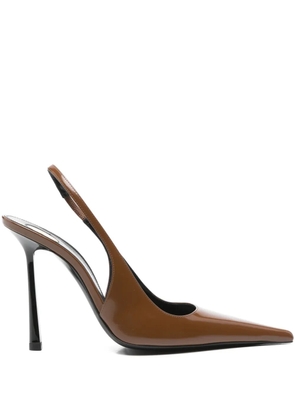 Saint Laurent 110mm Vendome slingback pointed-toe pumps - Brown