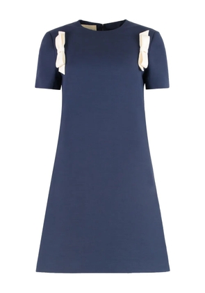 Valentino Garavani bow-embellished shift dress - Blue
