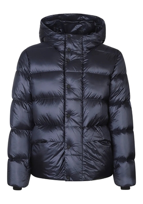 Add hooded puffer jacket - Blue