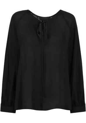 Nili Lotan Acadia peasant top - Black