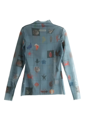 YASSMIN SALEH Antipode tattoo top - Blue