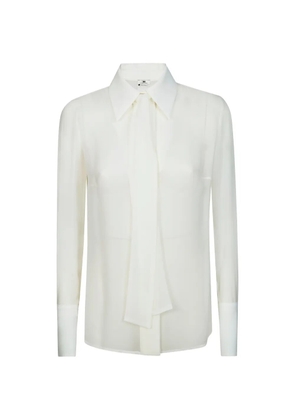 Elisabetta Franchi tie shirt - White