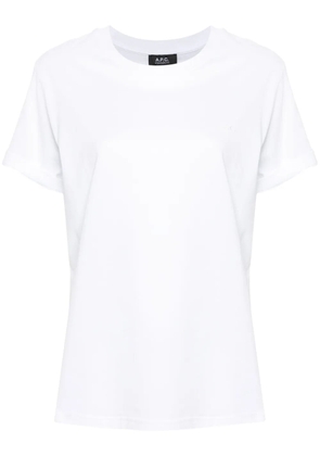 A.P.C. logo-embroidered T-shirt - White