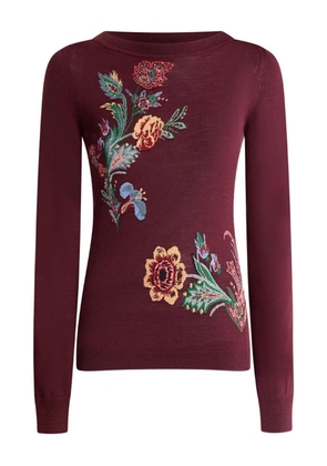 ETRO jacquard floral-embroidered sweater