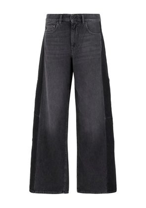 AG Jeans panelled cotton-blend jeans - Black