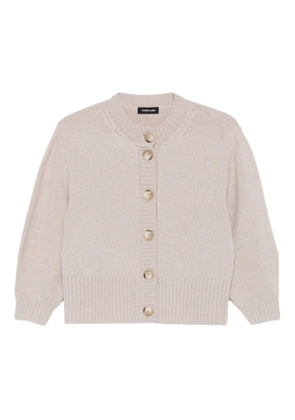 anne claire crew-neck cardigan - Neutrals