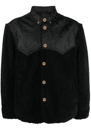 Versace Barocco Silhouette fleece jacket - Black
