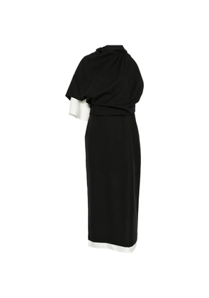 Róhe draped one-shoulder maxi dress - Black