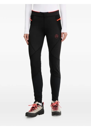 La Sportiva panelled-design logo-detail leggings - Black