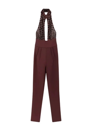 Elisabetta Franchi halter-neck sequin-embellished jumpsuit - Red