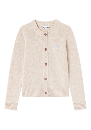 GANNI buttoned cardigan - Neutrals
