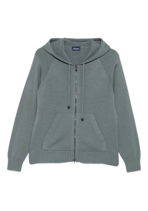 Drumohr hooded zip-up sweater - Green