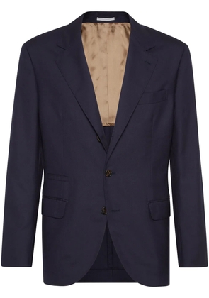Brunello Cucinelli single-breasted cashmere blazer - Blue