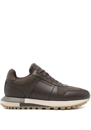 Emporio Armani panelled sneakers - Brown