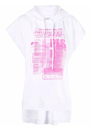 Philosophy Di Lorenzo Serafini logo-print sleeveless hoodie - White