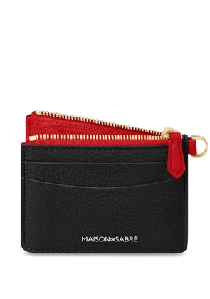 MAISON de SABRÉ zipped leather card holder - Black