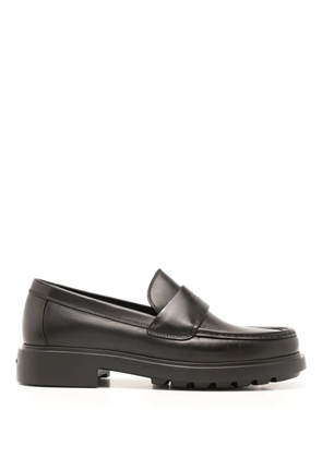 Ferragamo penny-slot leather loafers - Black