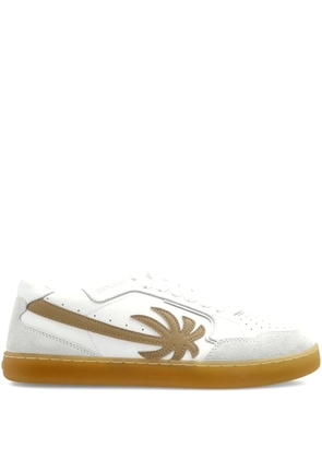 Palm Angels palm tree leather sneakers - White