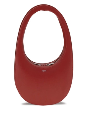 Coperni Swipe oval-frame zip shoulder bag - Red