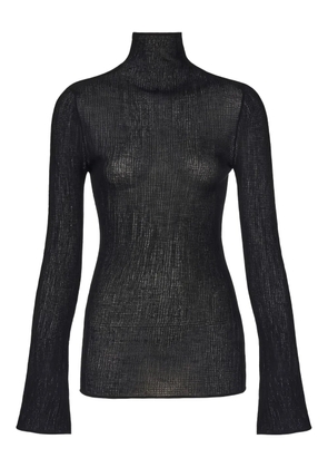 Ferragamo high-neck flared-cuff sweater - Black