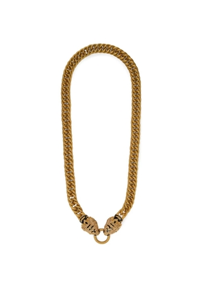Roberto Cavalli Roar tiger-head chain necklace - Gold
