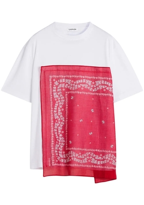 Lanvin bandana-panel T-shirt - White