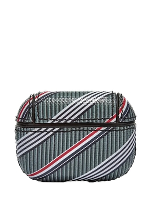 Thom Browne stripe-pattern AirPods case - Green