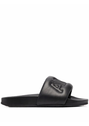 AMBUSH logo-quilted slides - Black