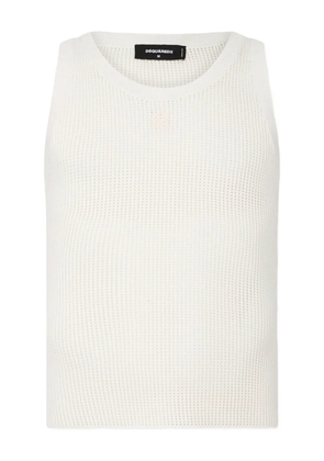 DSQUARED2 Upside Down Knit Tank Top - White