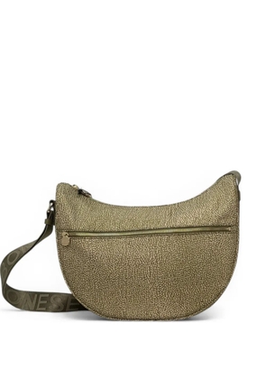 Borbonese middle Luna printed shoulder bag - Green