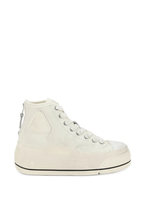 R13 back-zip high-top sneakers - White