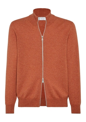 Brunello Cucinelli zip-front cardigan - Orange