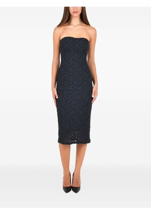 Max Mara strapless lace midi dress - Blue