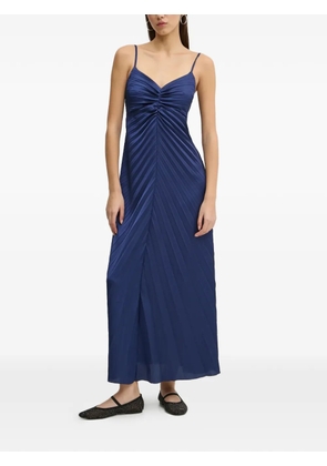 Abercrombie & Fitch pleated V-neck midi dress - Blue